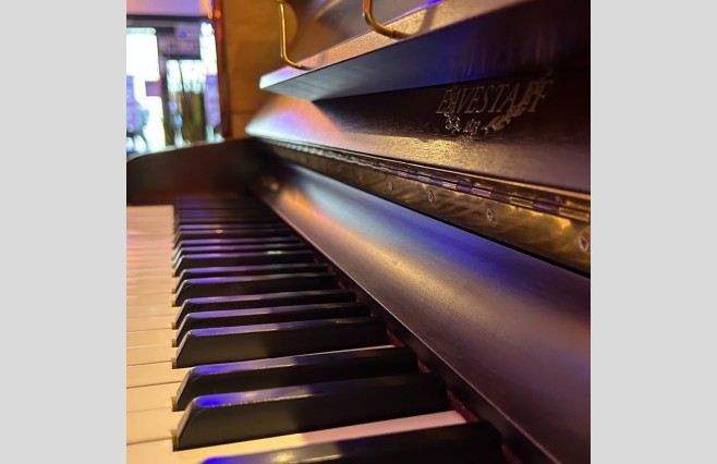 Eavestaff Satin Walnut 118 Upright Piano, Used - All Inclusive Premium Package (SN:02016) - Image 5